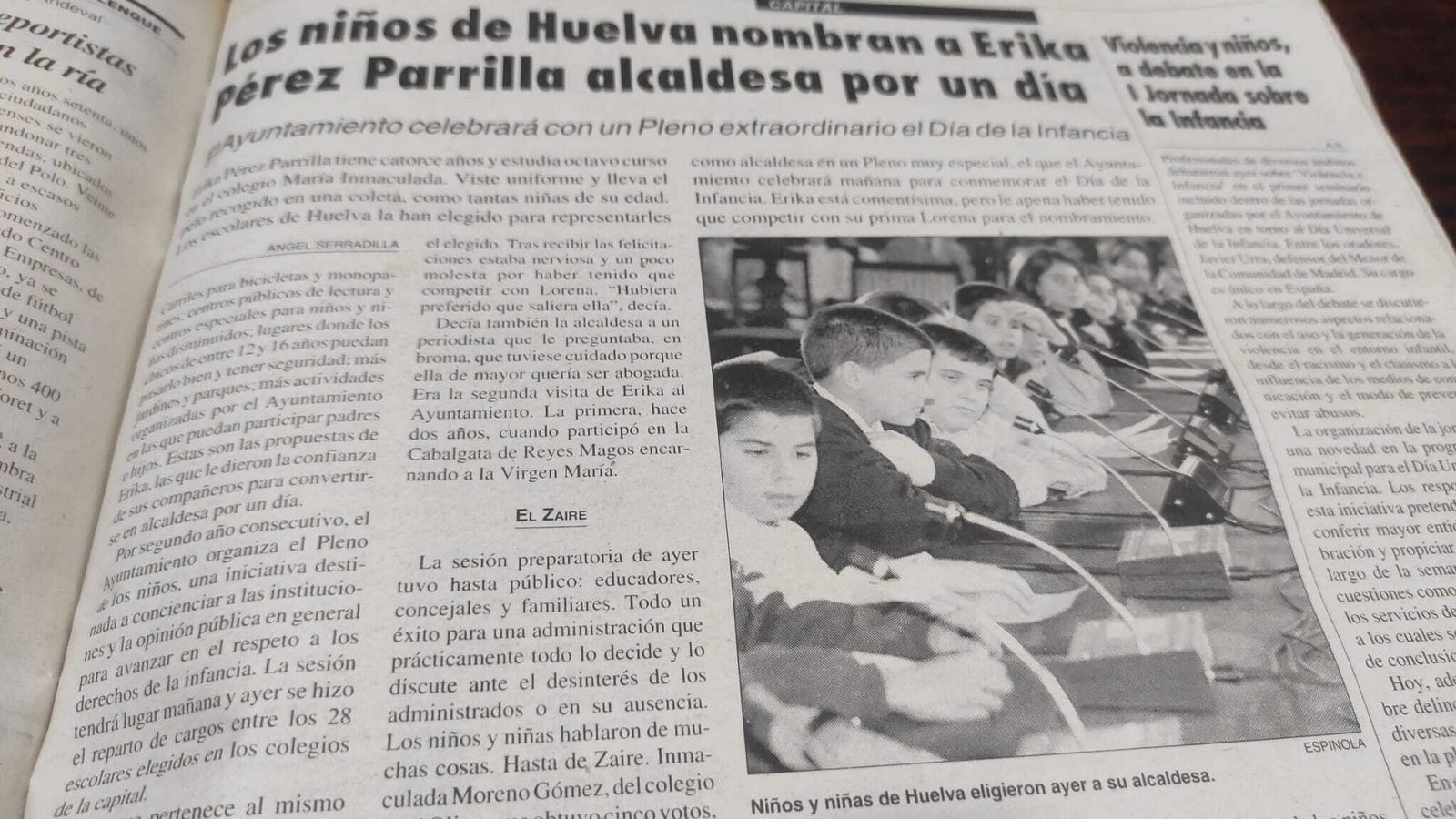 Erika Pérez, la alcaldesa niña de Huelva