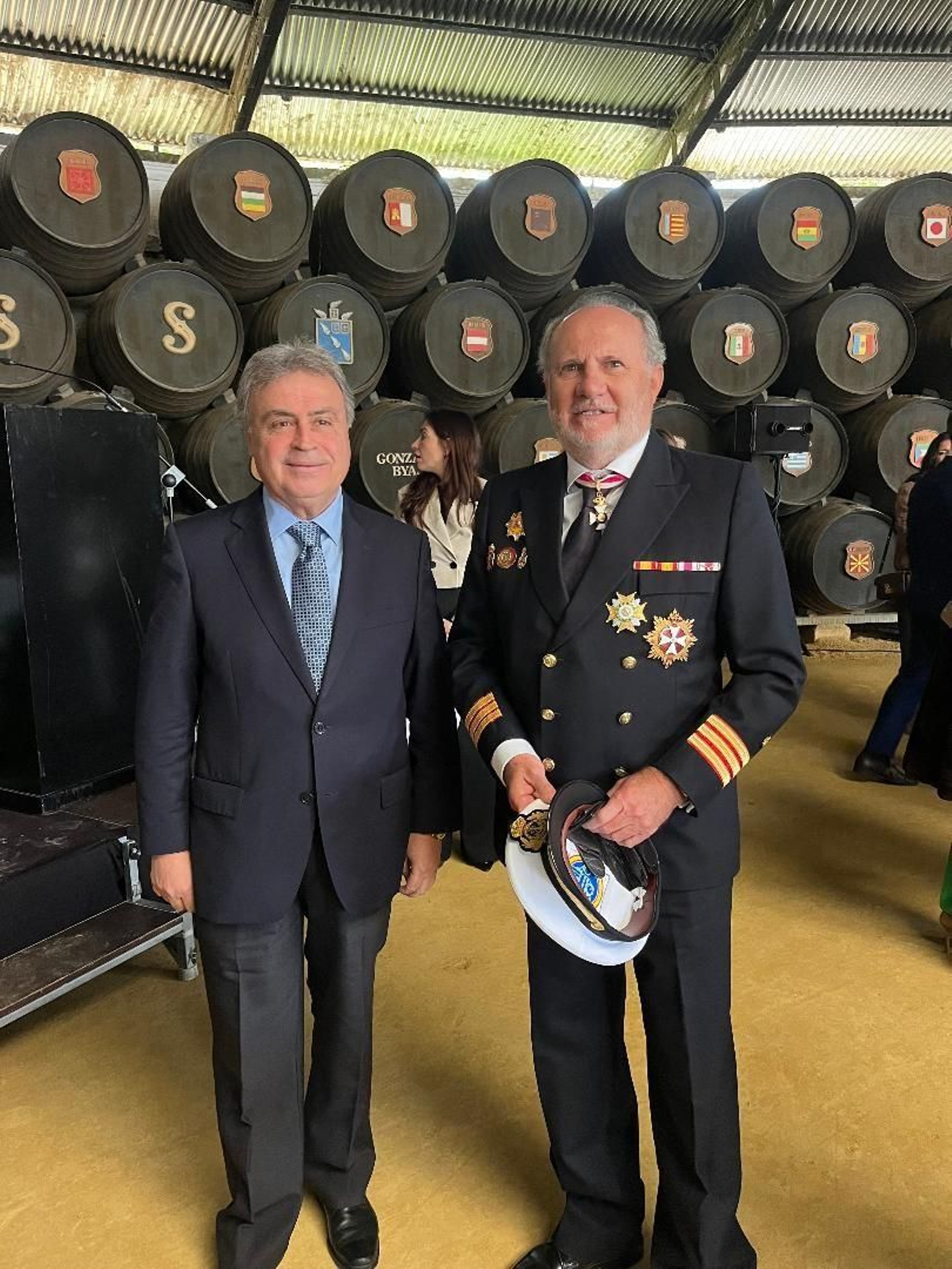 Antonio Real y Francisco Tortosa, tras finalizar el acto.