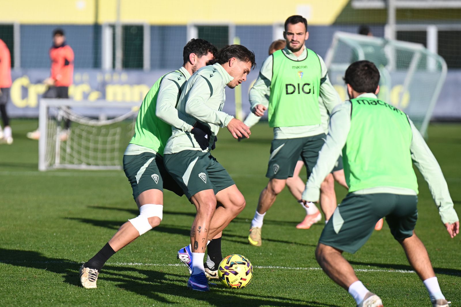 Un entrenamiento del Cádiz.