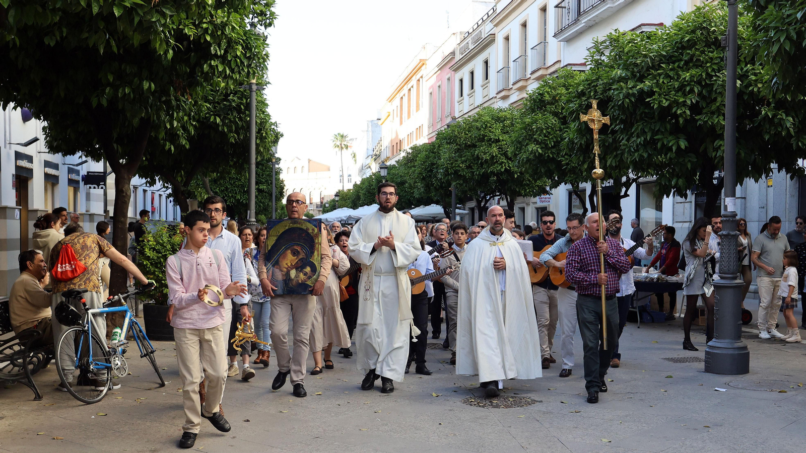 El centro de Jerez lleno este sábado