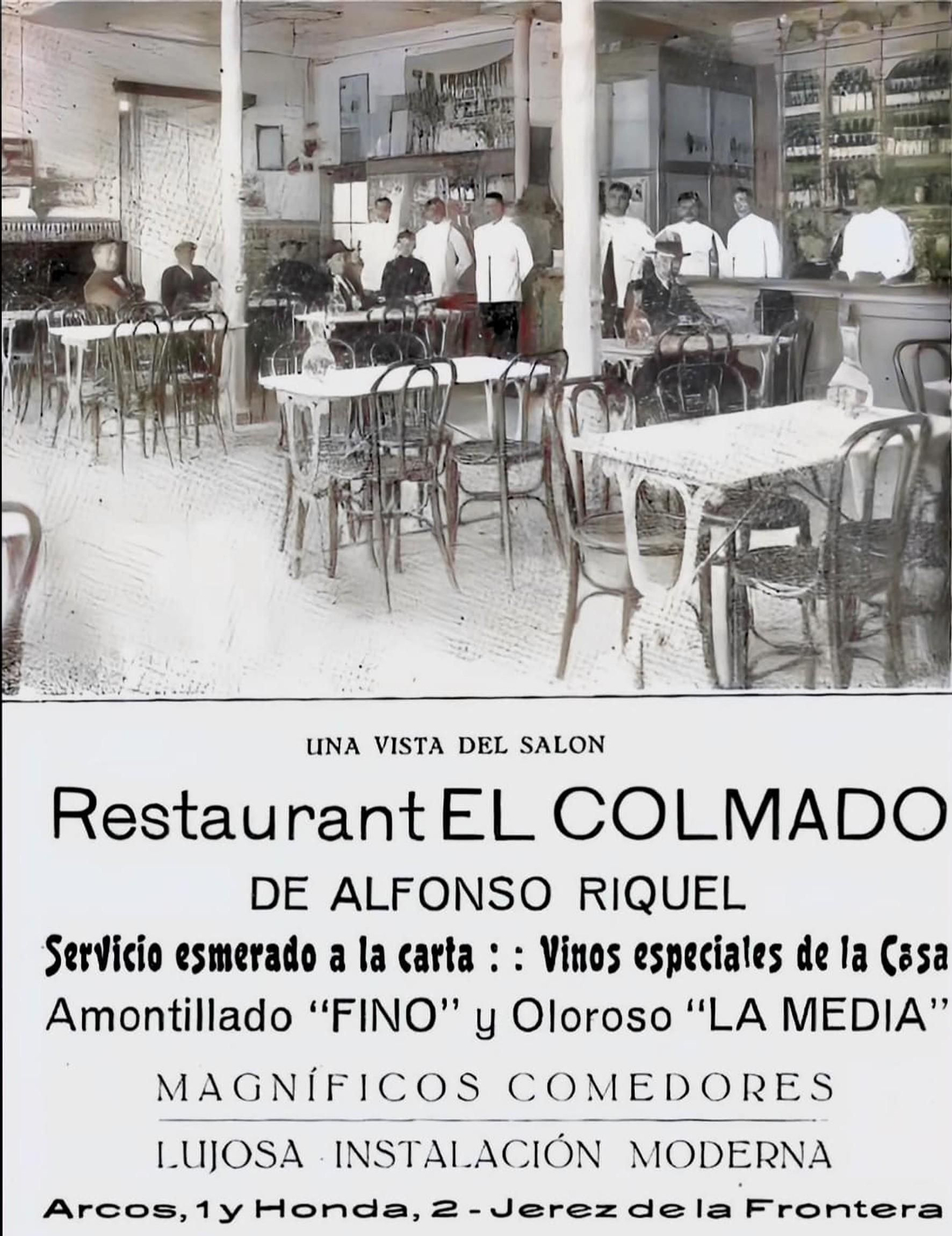 Publicidad del Restaurante 'El Colmado'.