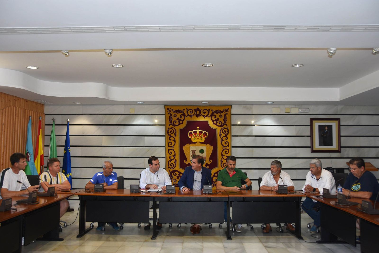 Encuentro en el ayuntamiento de Punta Umbría.
