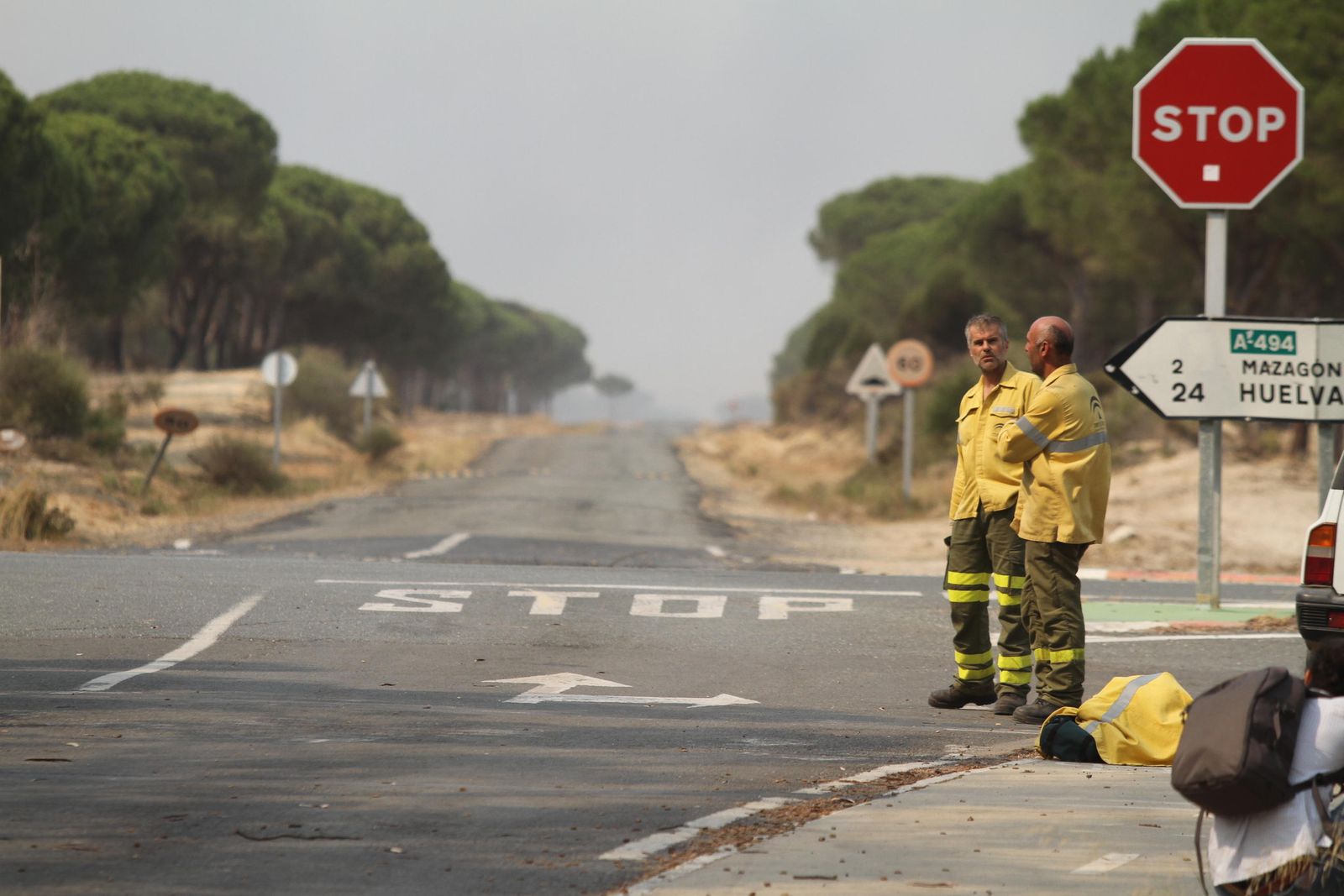 Las imágenes del incendio en Moguer y Mazagón