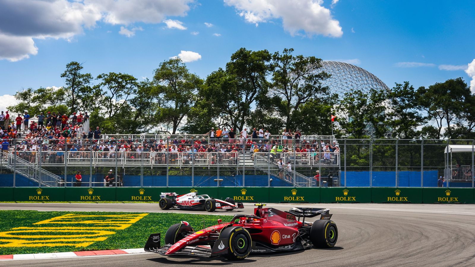 Carlos Sainz, durante los entrenamientos del Gran Premio de Canadá.