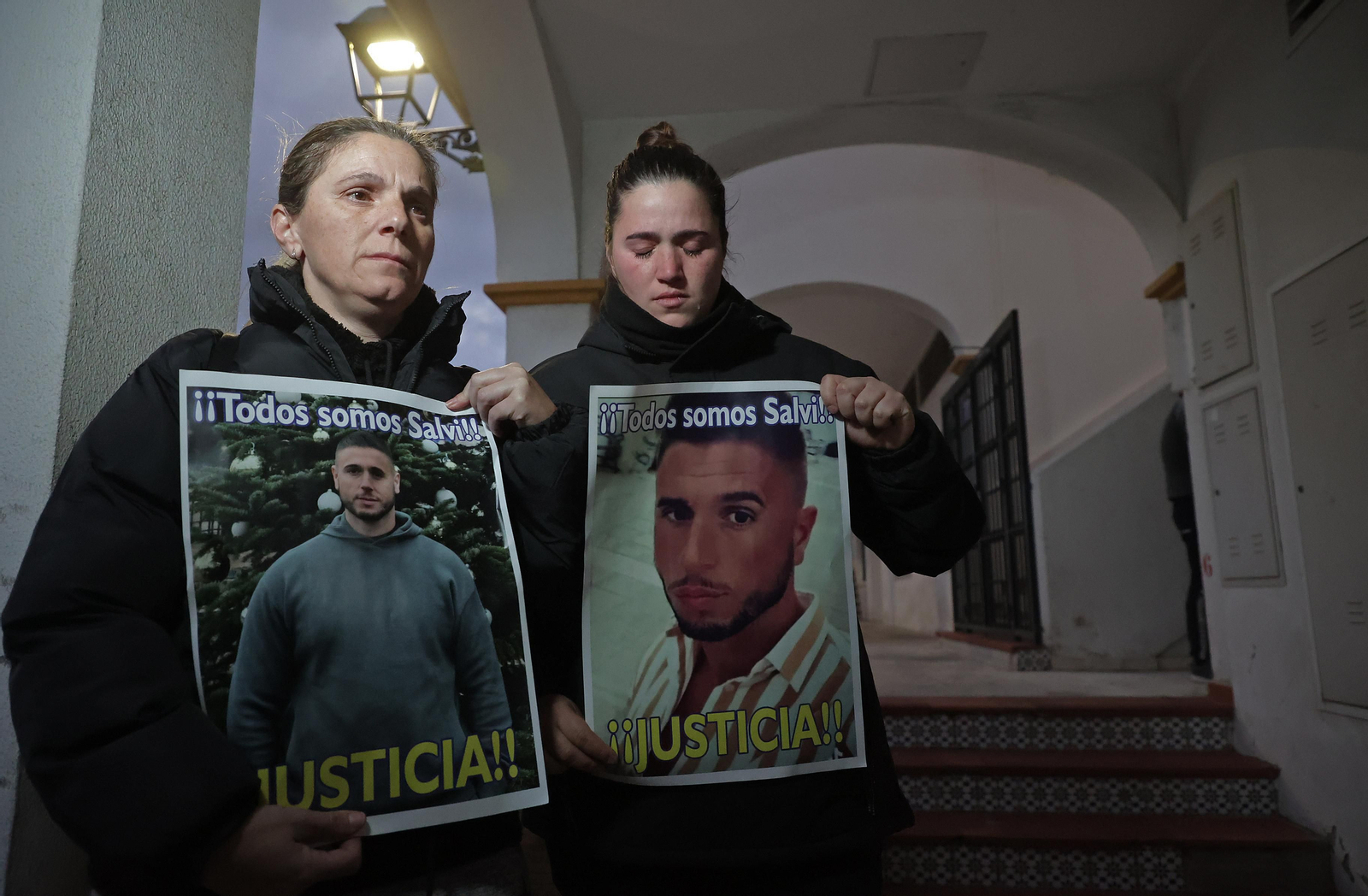 La entrada a los juzgados de San Roque del presunto asesino de Salvi, en imágenes