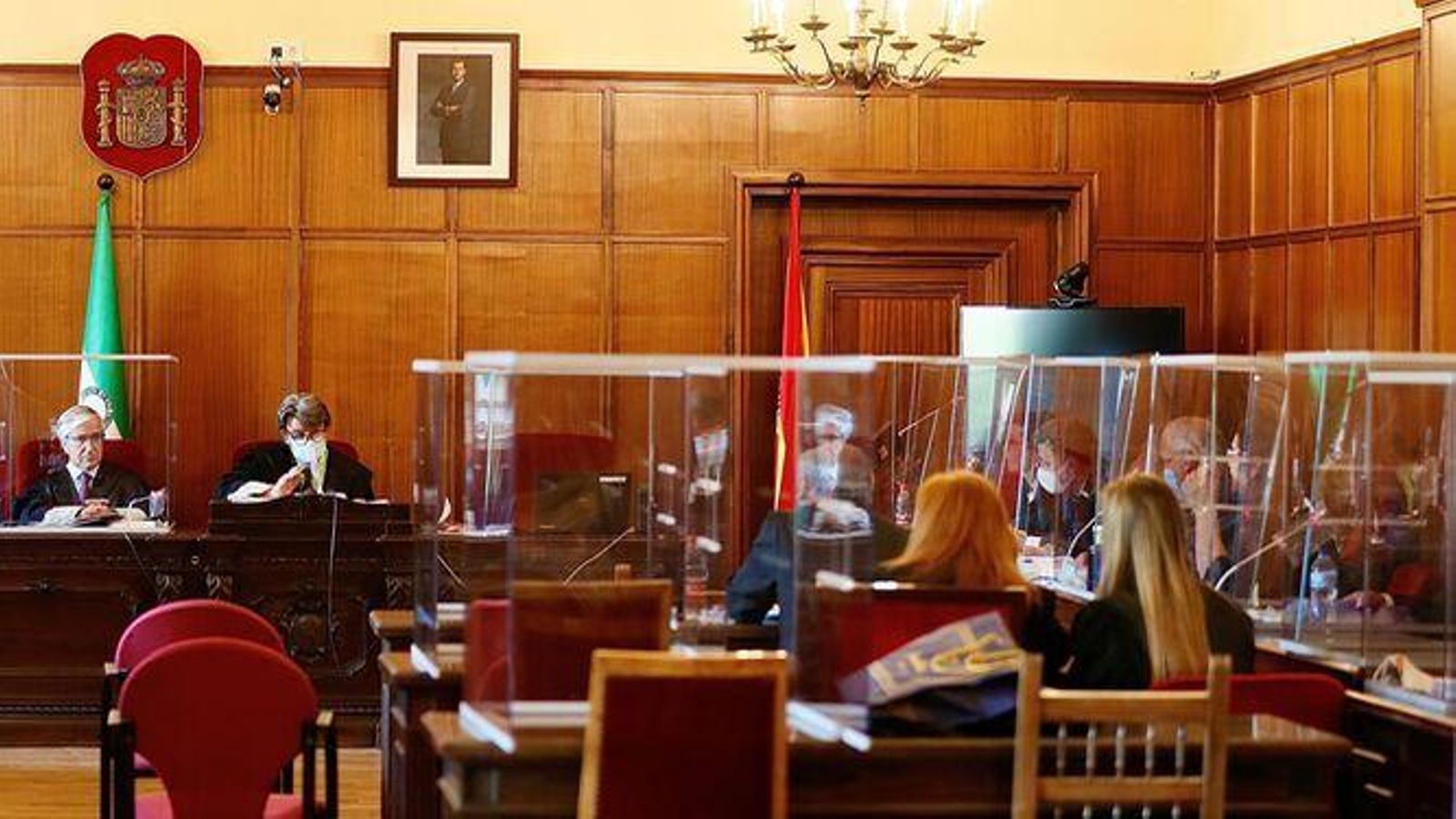 Sala de vistas donde se celebró el juicio con jurado contra el clan del "Pollino"