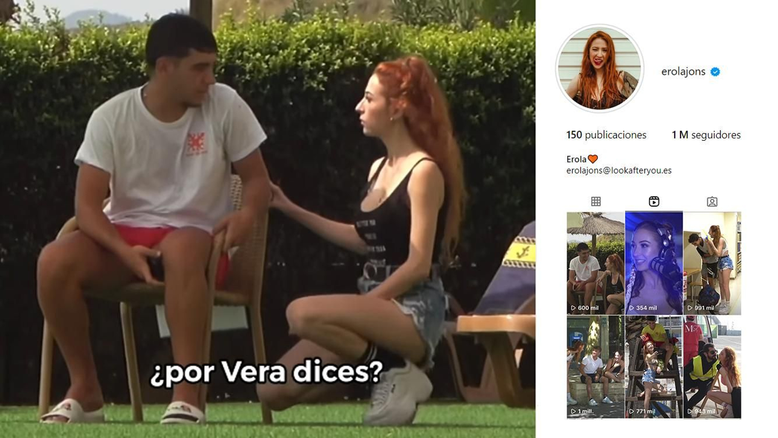 Erola ha grabado uno de sus típicos vídeos en la piscina del hotel de Valle del Este.