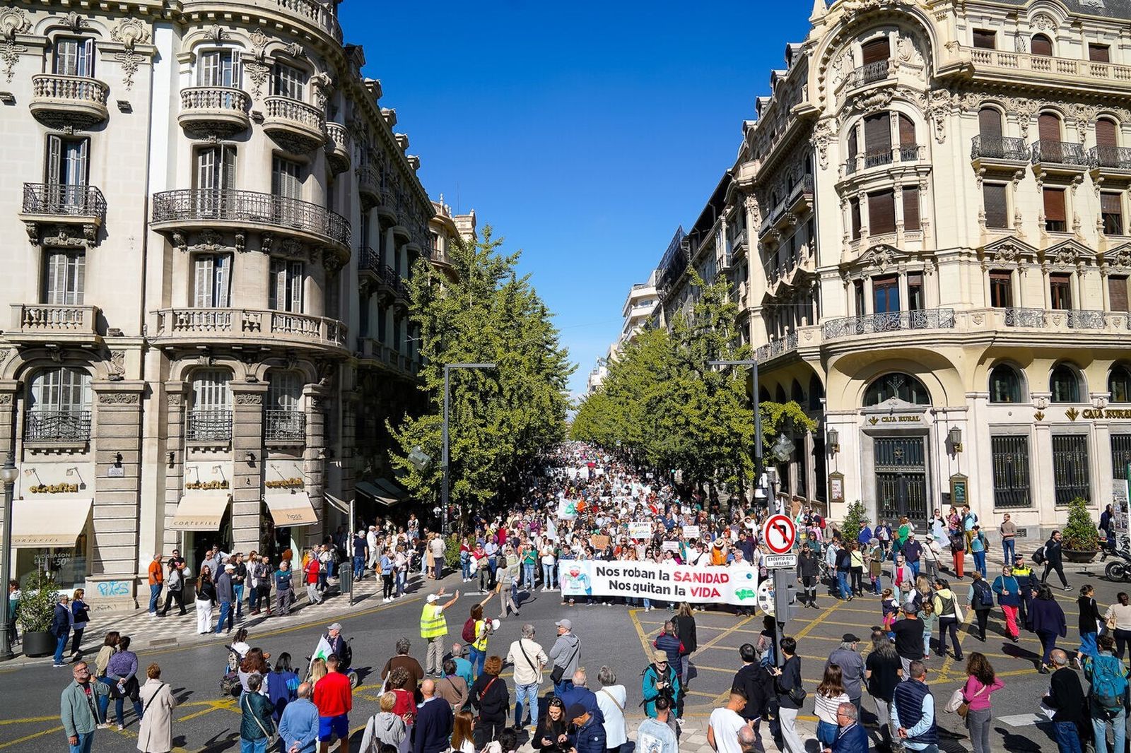 Así ha sido la manifestación en defensa de la sanidad pública en Granada