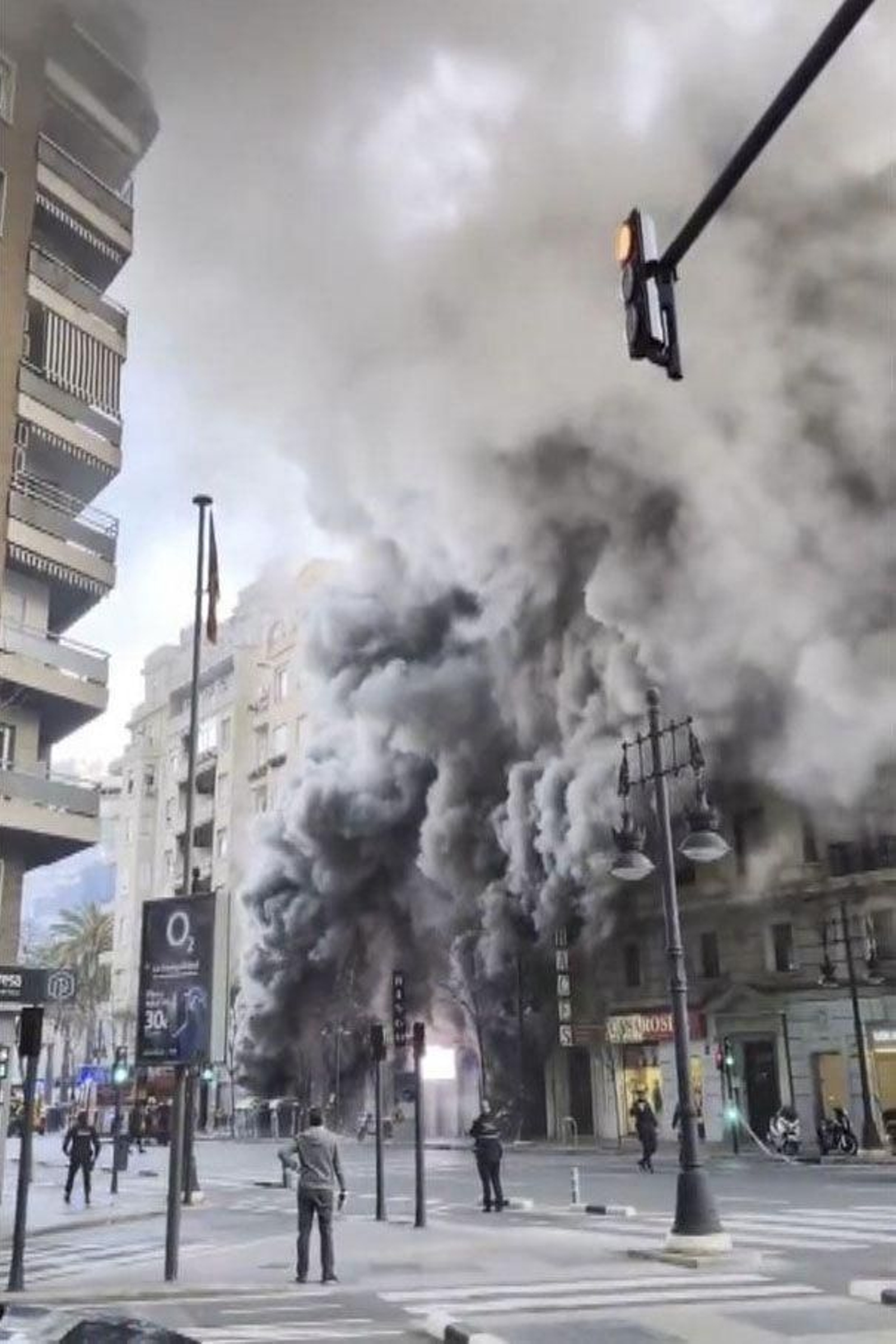 Incendio de un bingo en Valencia