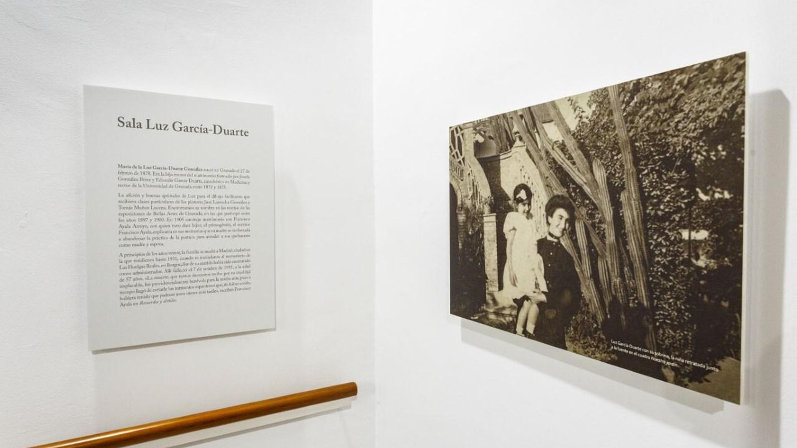 Un rincón de la sala dedicada a Luz García-Duarte.