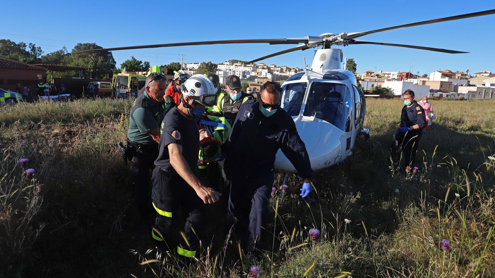 Rescate de un herido en las Pozas del Cobre
