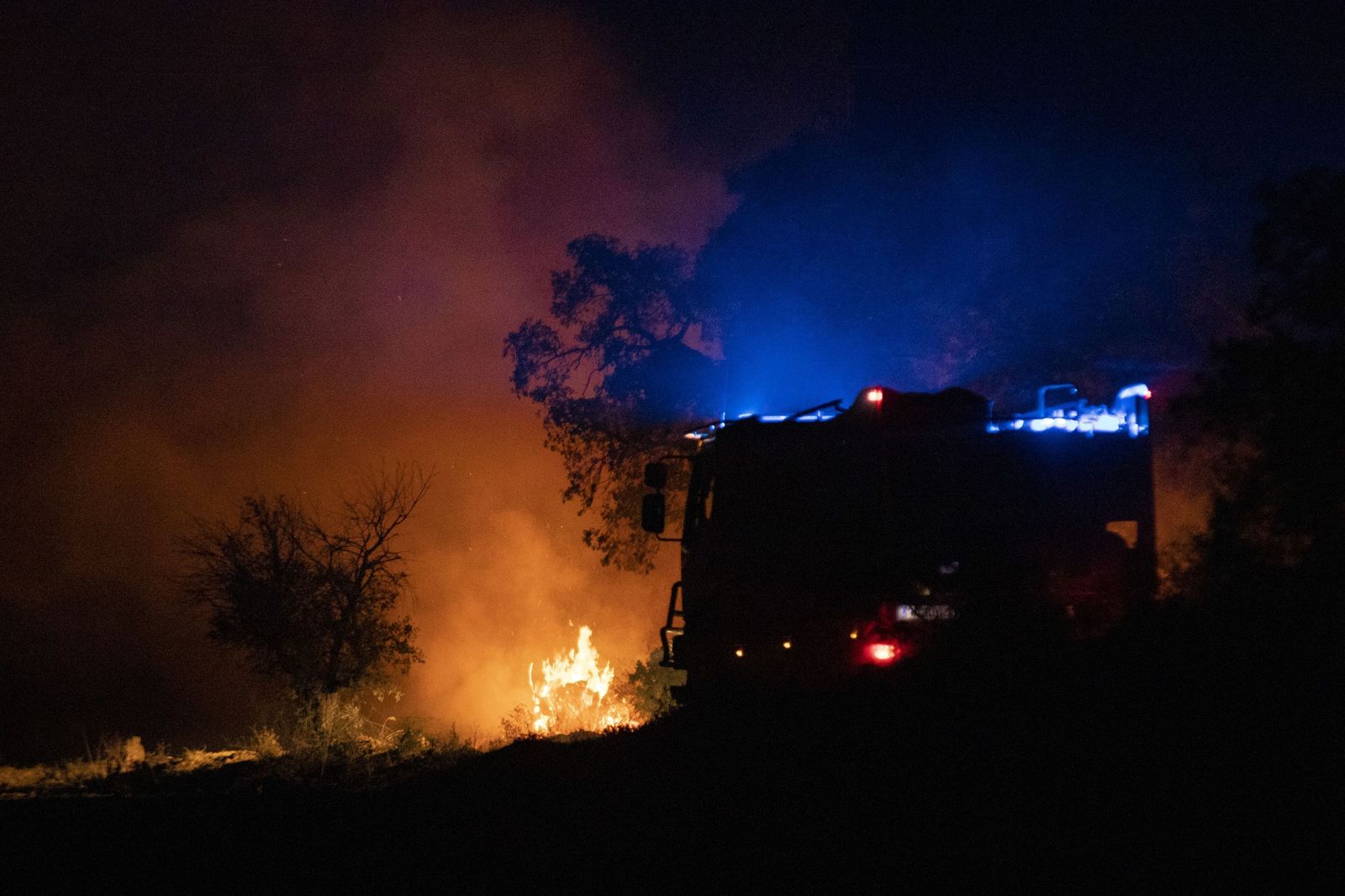 Situación del  incendio de Bonares esta madrugada