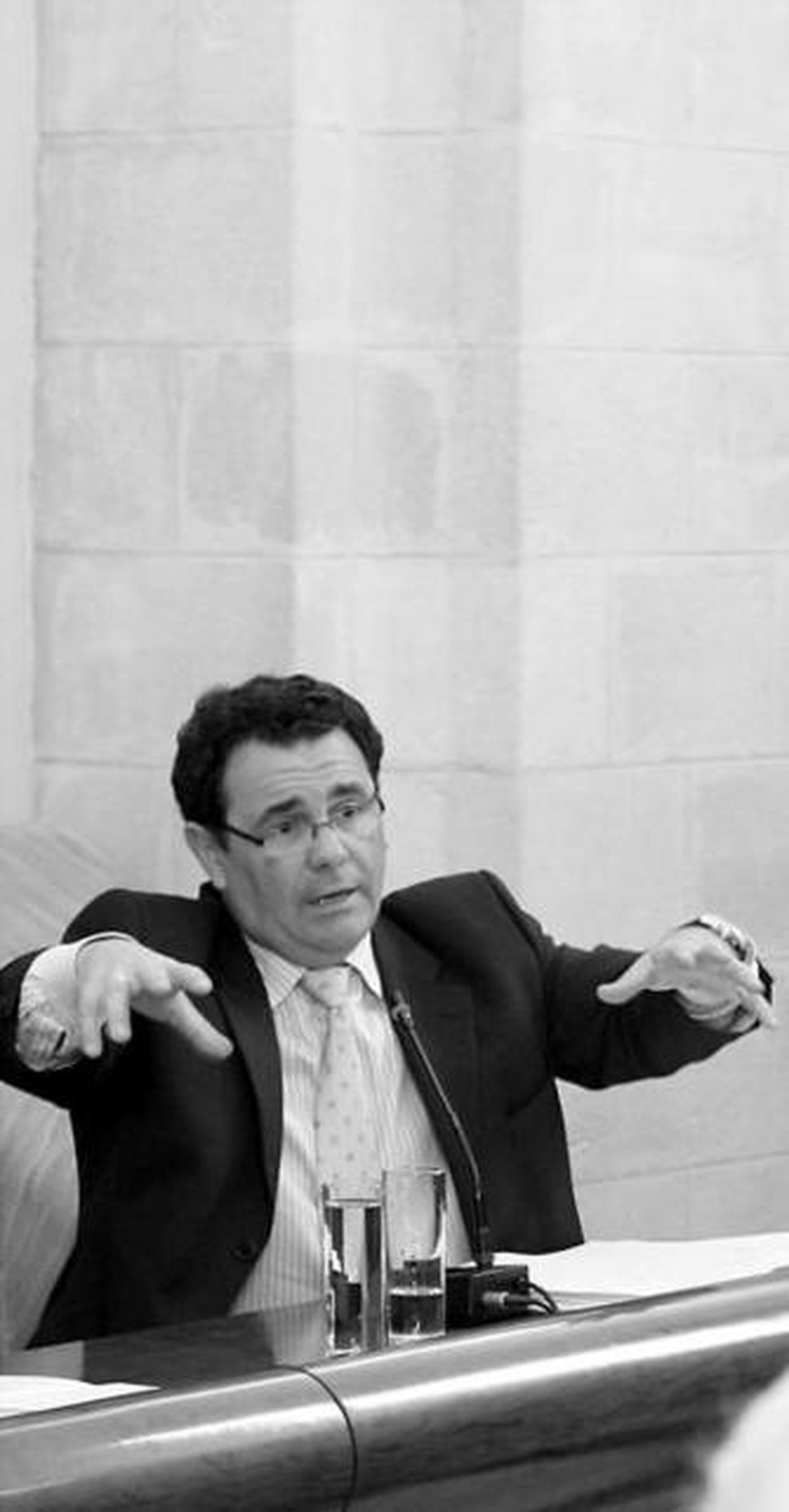 Imagen de García Bermúdez en el último pleno municipal.