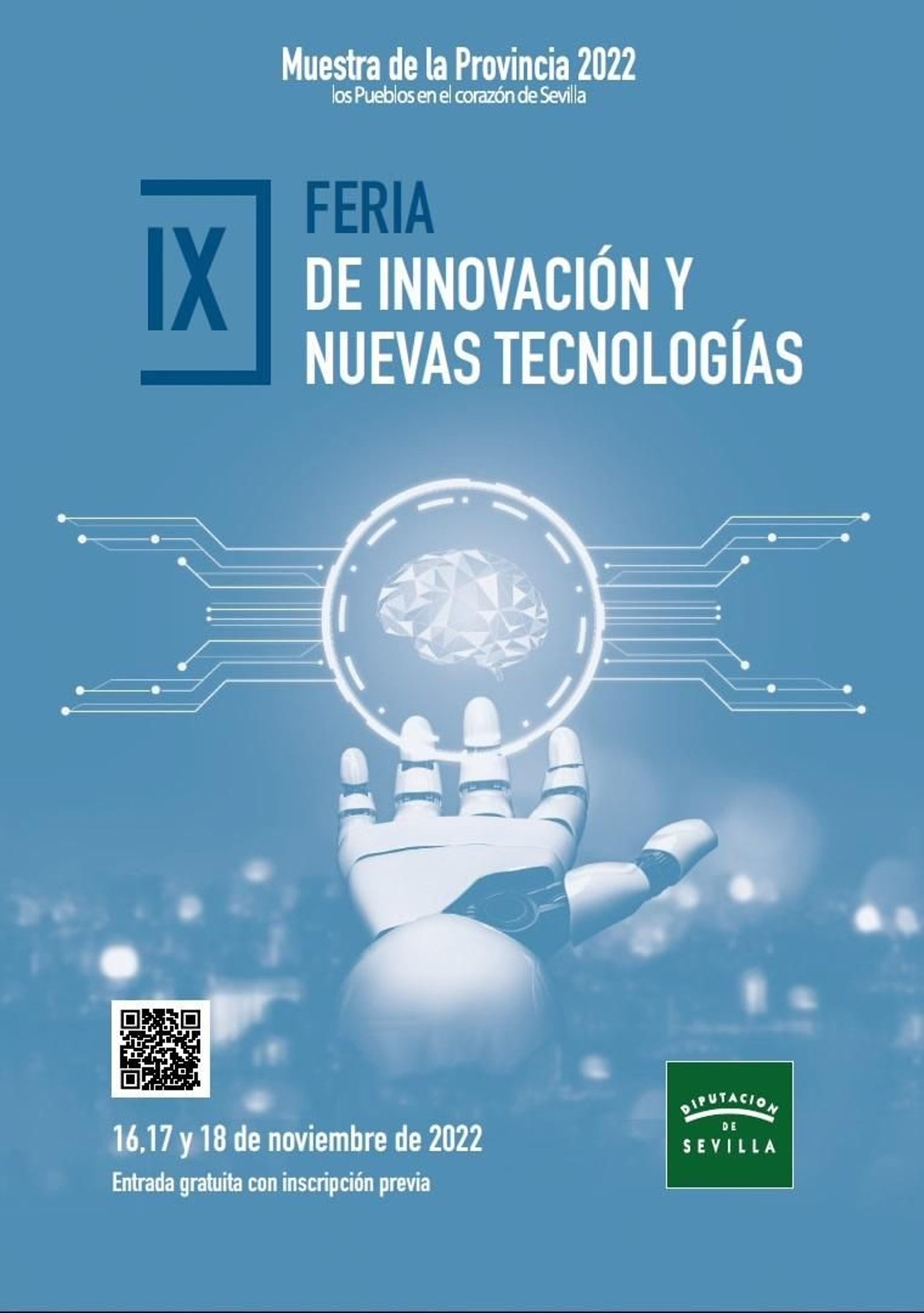 Cartel de la IX Feria de Innovación y Nuevas Tecnologías de la Diputación de Sevilla.