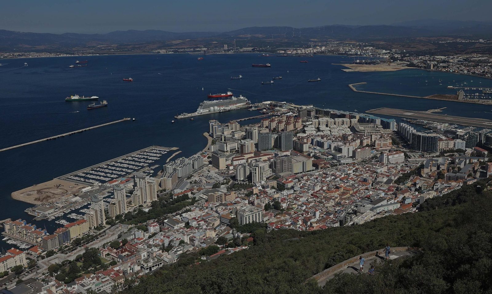 Gibraltar, desde la cima del Peñón.