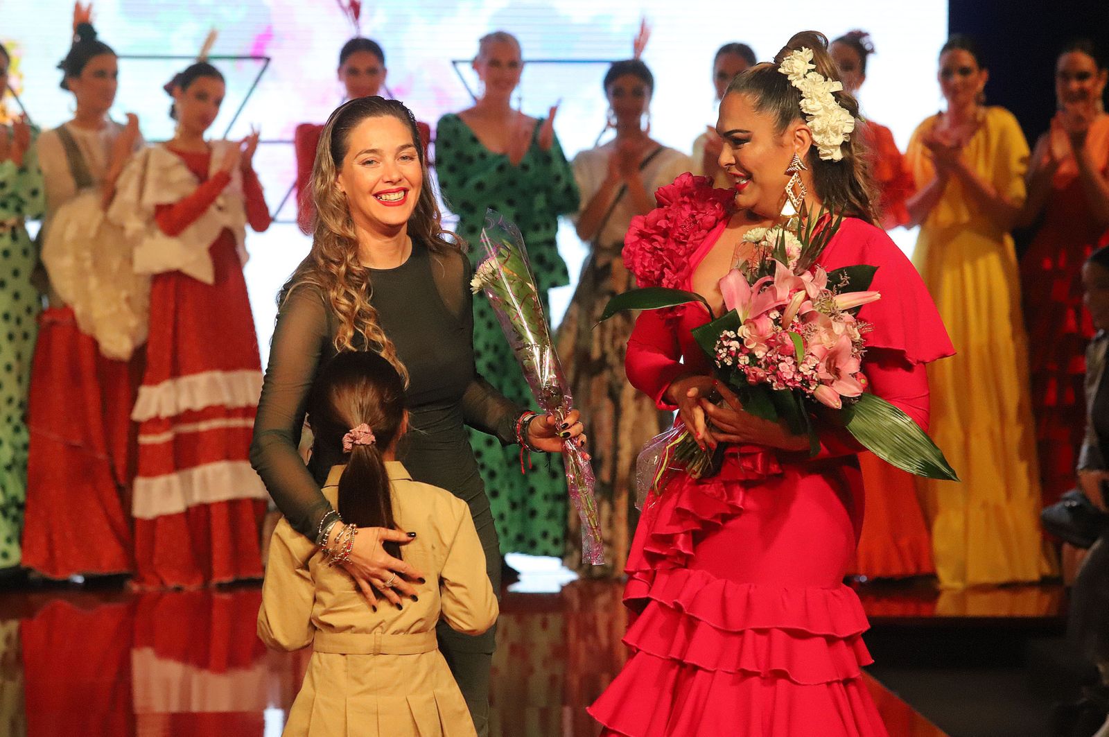 Huelva Flamenca 2023. Imágenes de la pasarela de moda flamenca de la modista Adelina Infante