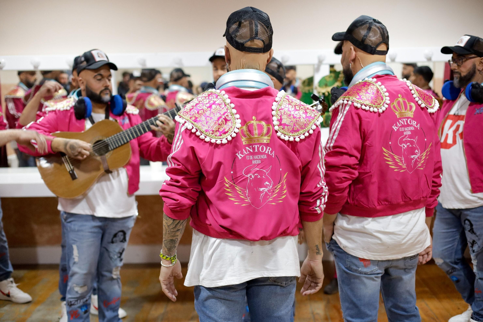 El ambiente en los camerinos del teatro.