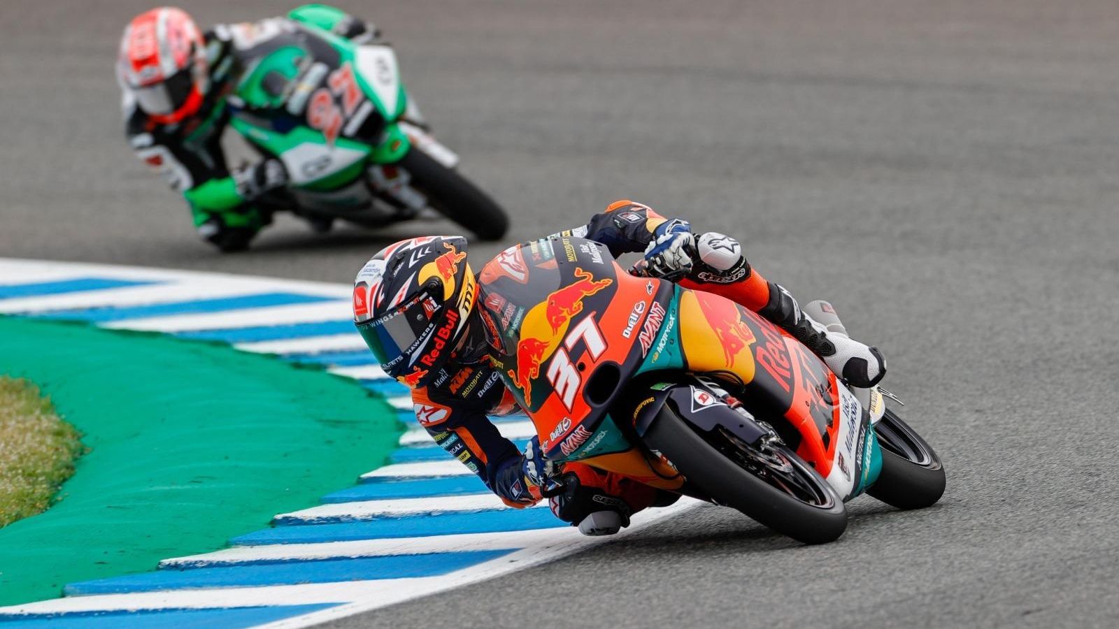 Pedro Acosta, durante la sesión de libres de hoy.