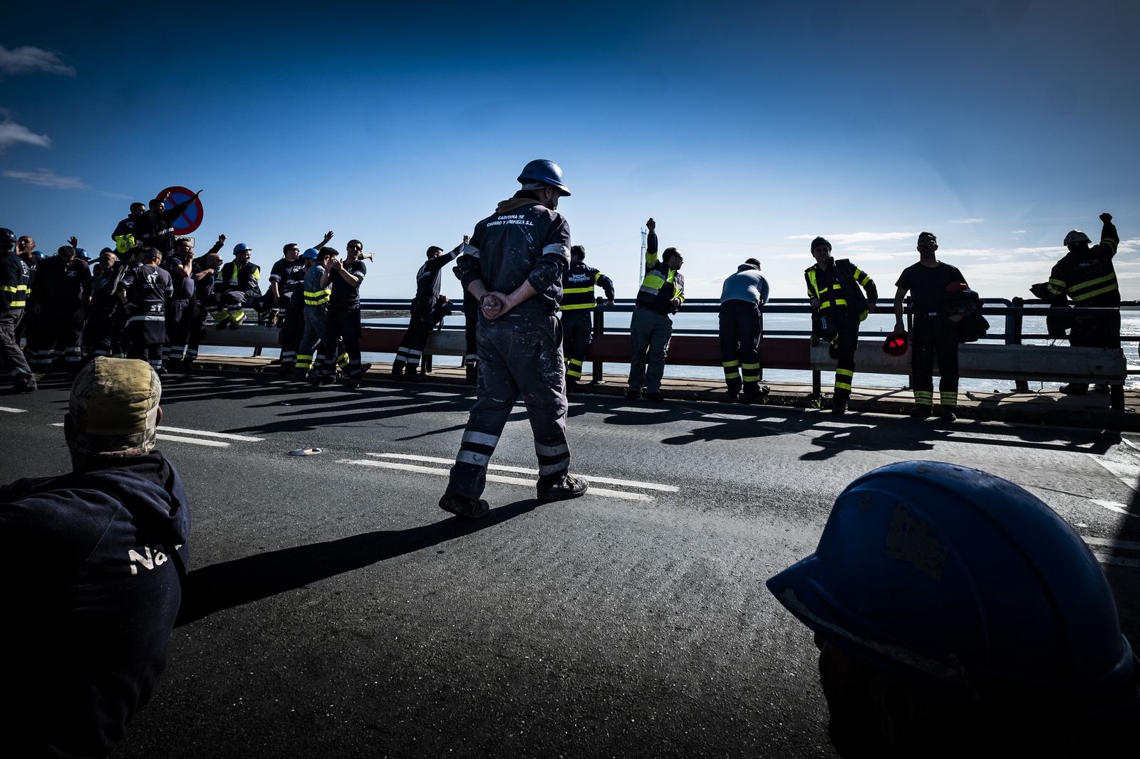 Protesta de la plantilla de Puerto Real hace algunas semanas