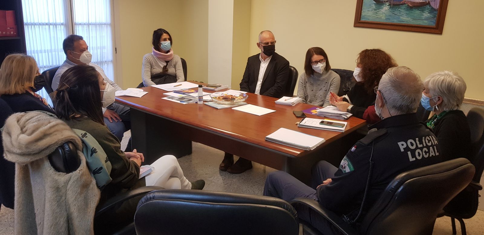 La reunión de la Comisión Local de Violencia de Género.
