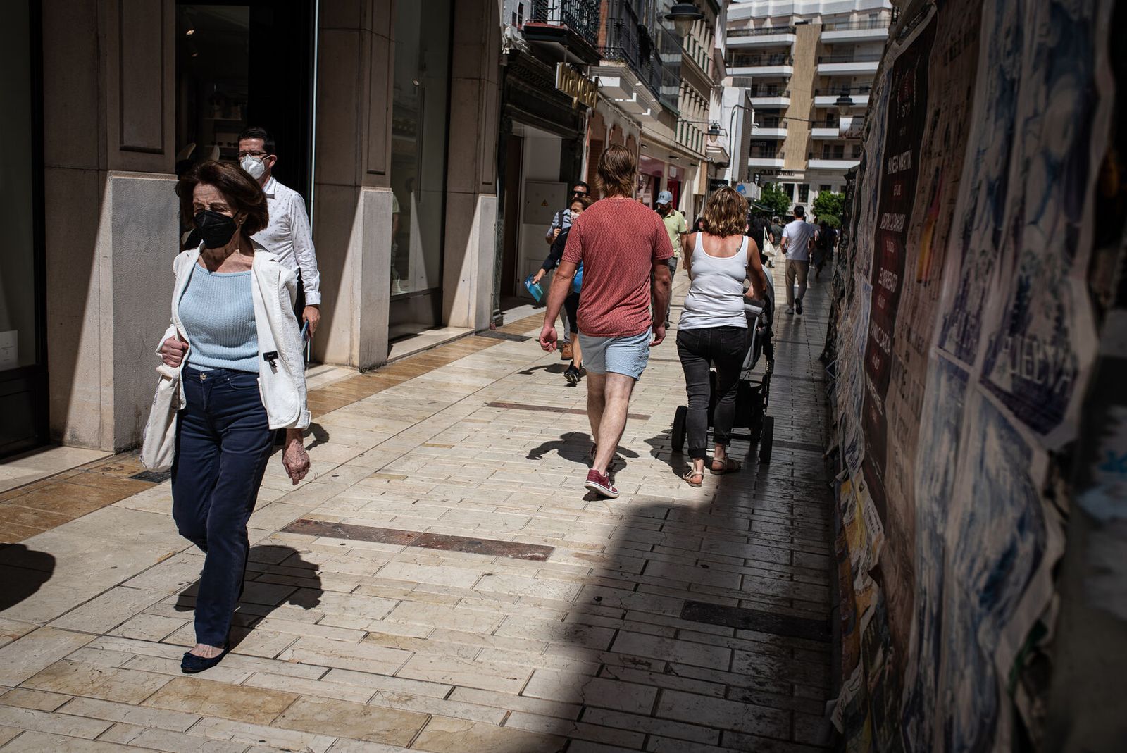 Ambiente en el centro de Huelva la pasada semana.