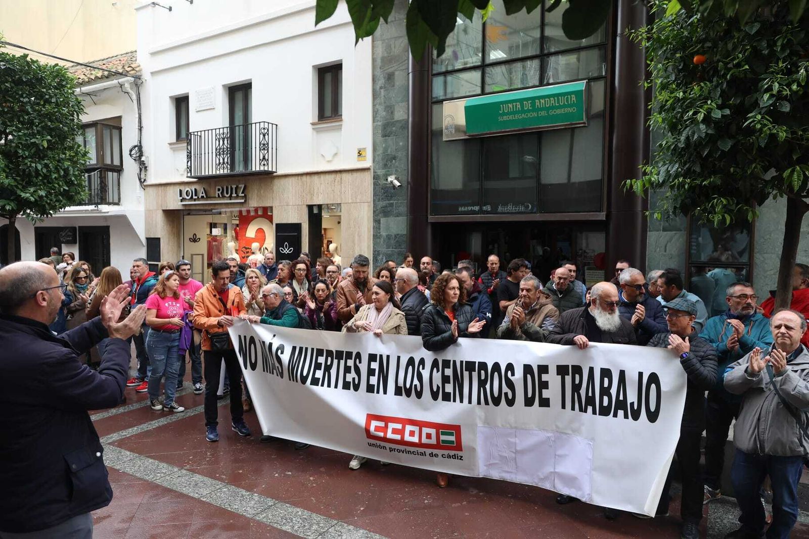 La concentración de CCOO en Algeciras.