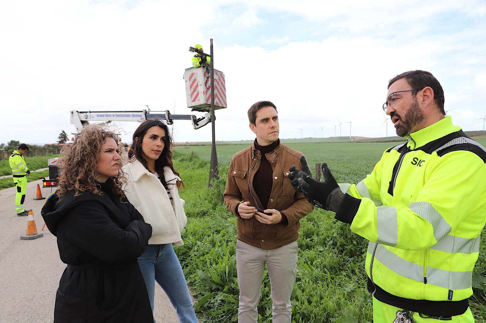 Susana Sánchez Toro y Jaime Espinar, durante la visita.