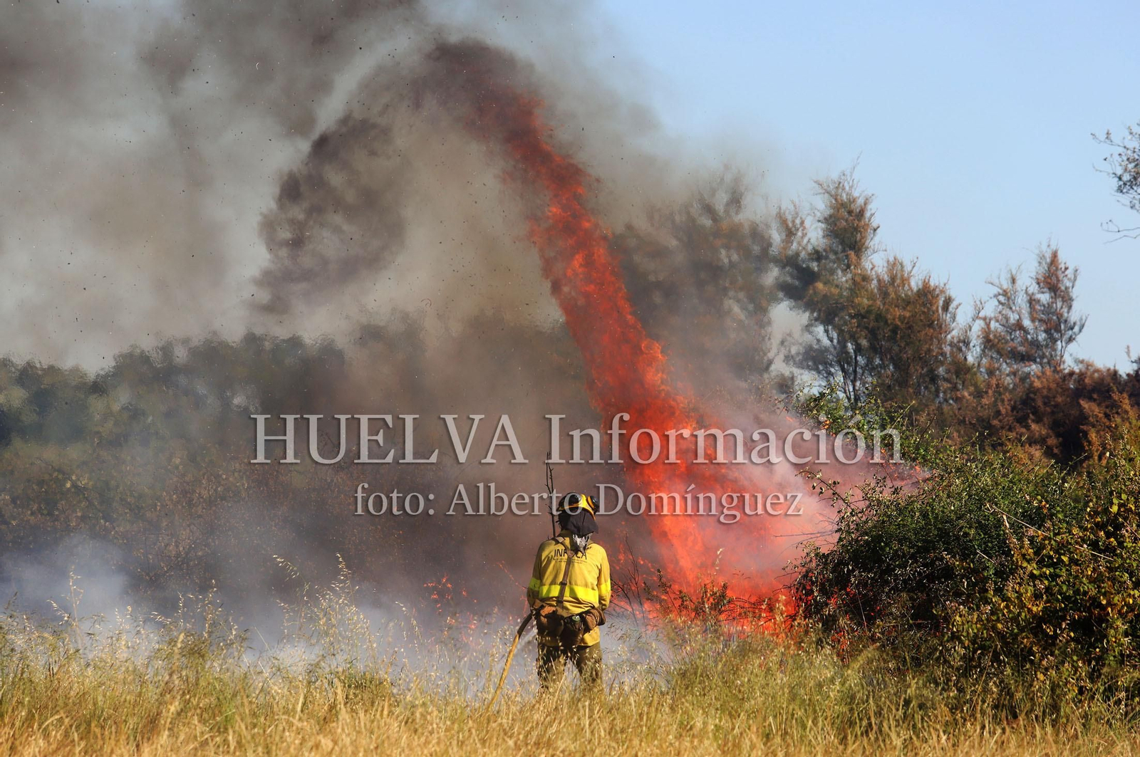 Imágenes del incendio en Doñana