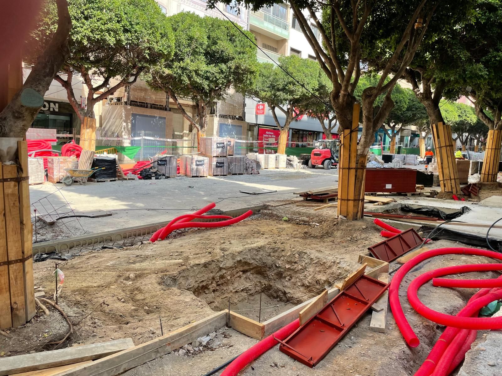 Estado actual de las obras de El Paseo de Almería.
