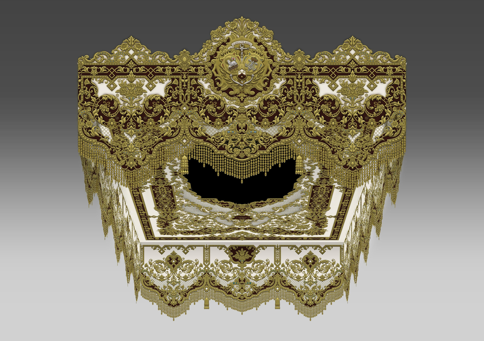 Recreación del nuevo palio de la Hermandad del Carmen.