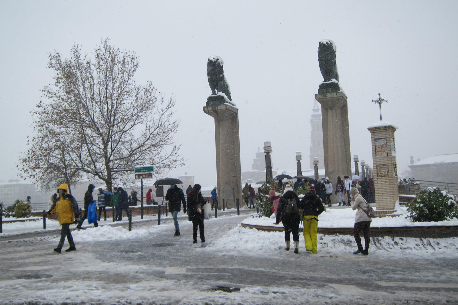 El segundo día del temporal 'Filomena' en imágenes: más nieve y caos