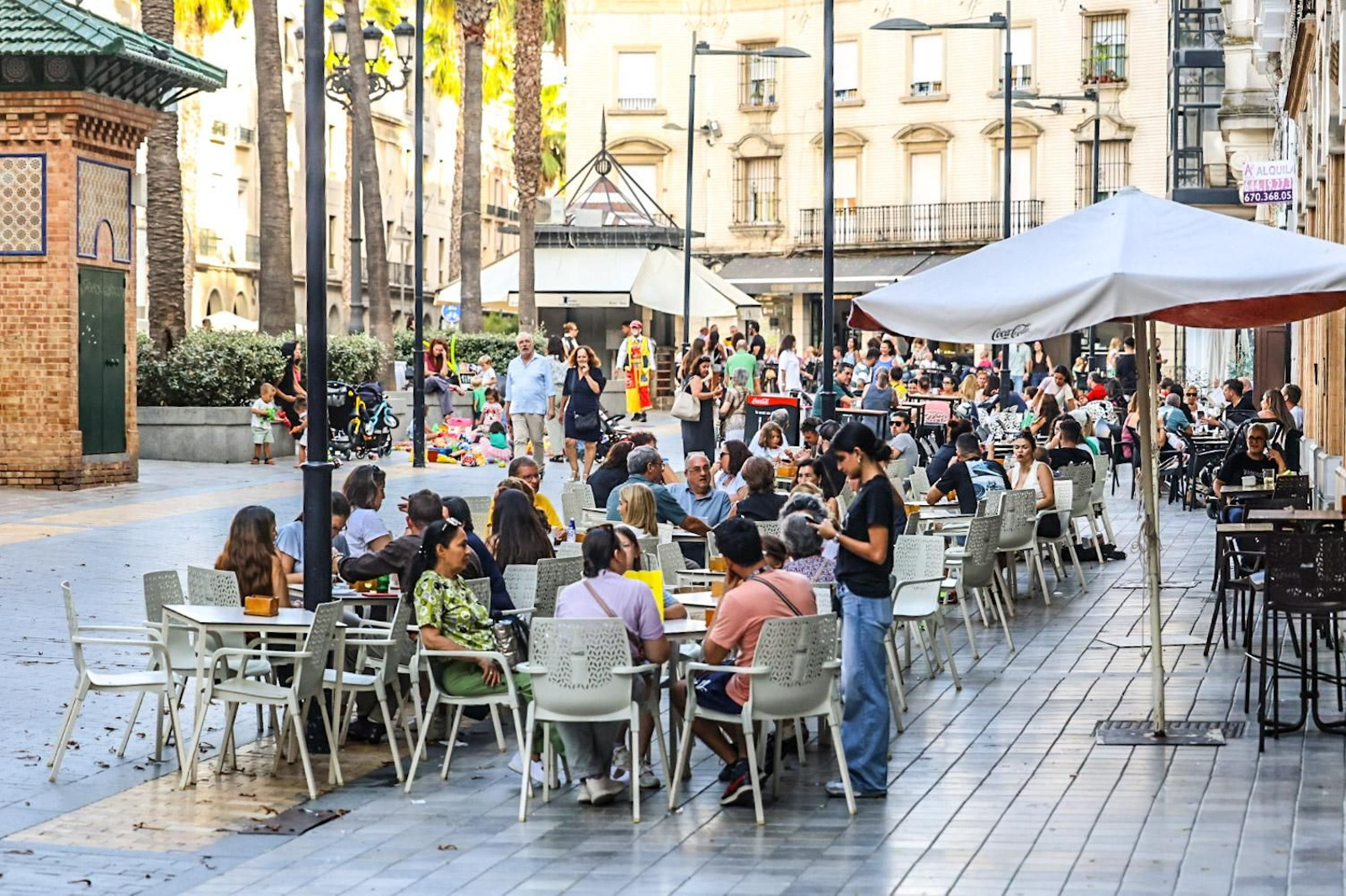 Imágenes del ambiente por el centro en la tarde del lunes