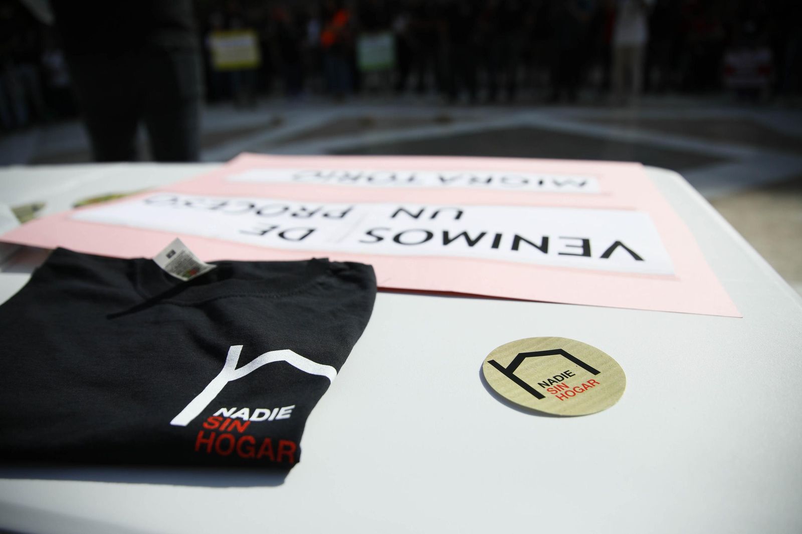 Imágenes de la campaña "Camino de Santiago" para celebrar el día de las personas sin hogar en Almería