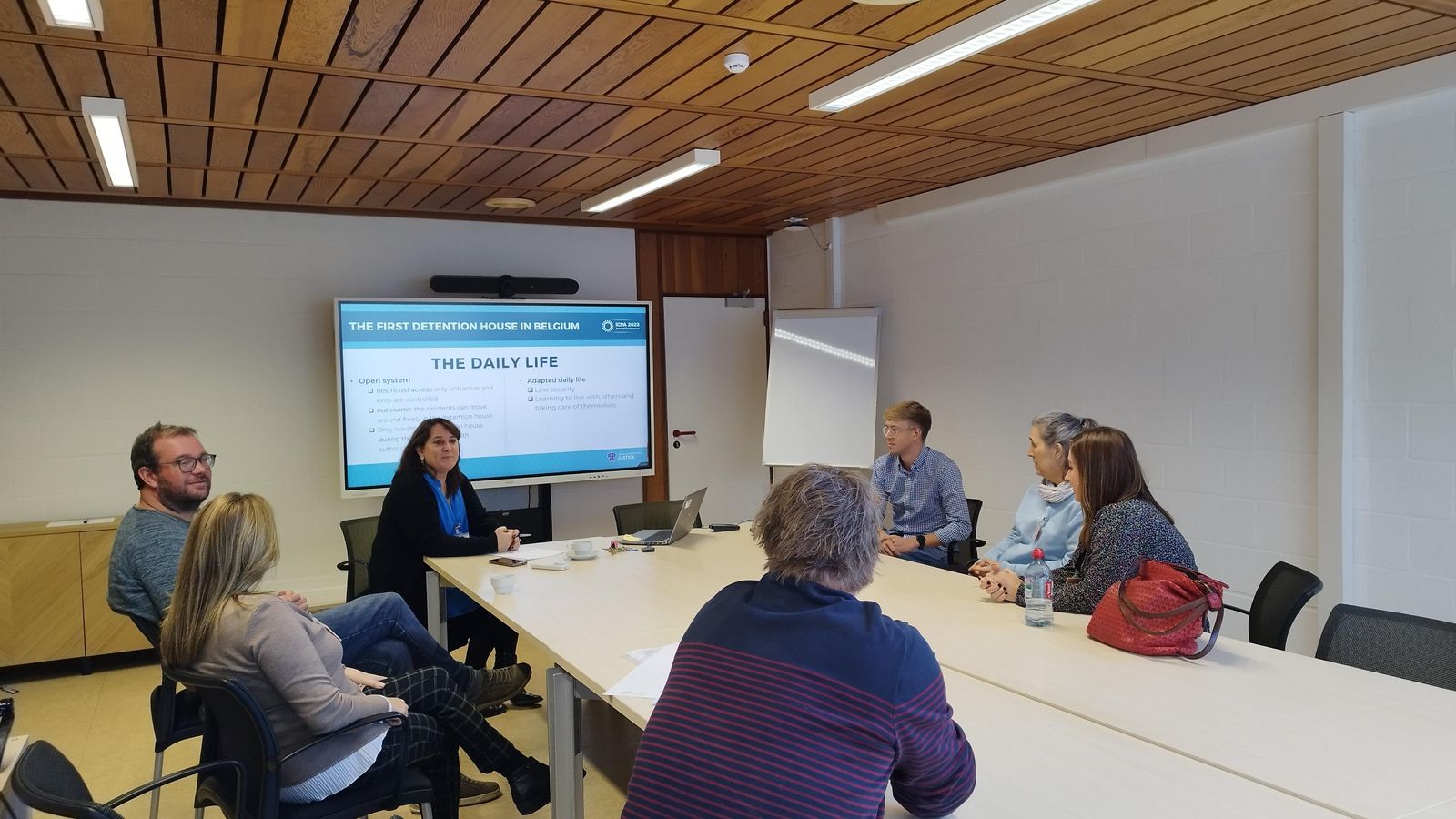 Profesores españoles y belgas.