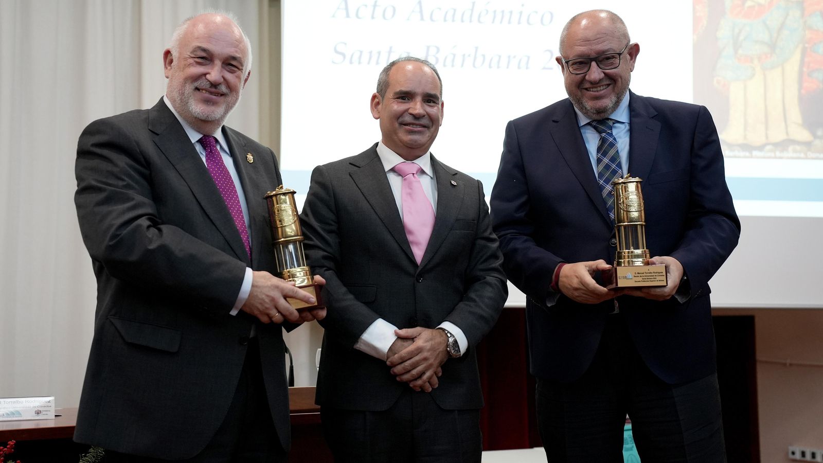 Francisco Muñoz Usano y Manuel Torralbo, con José Ramón Jiménez.