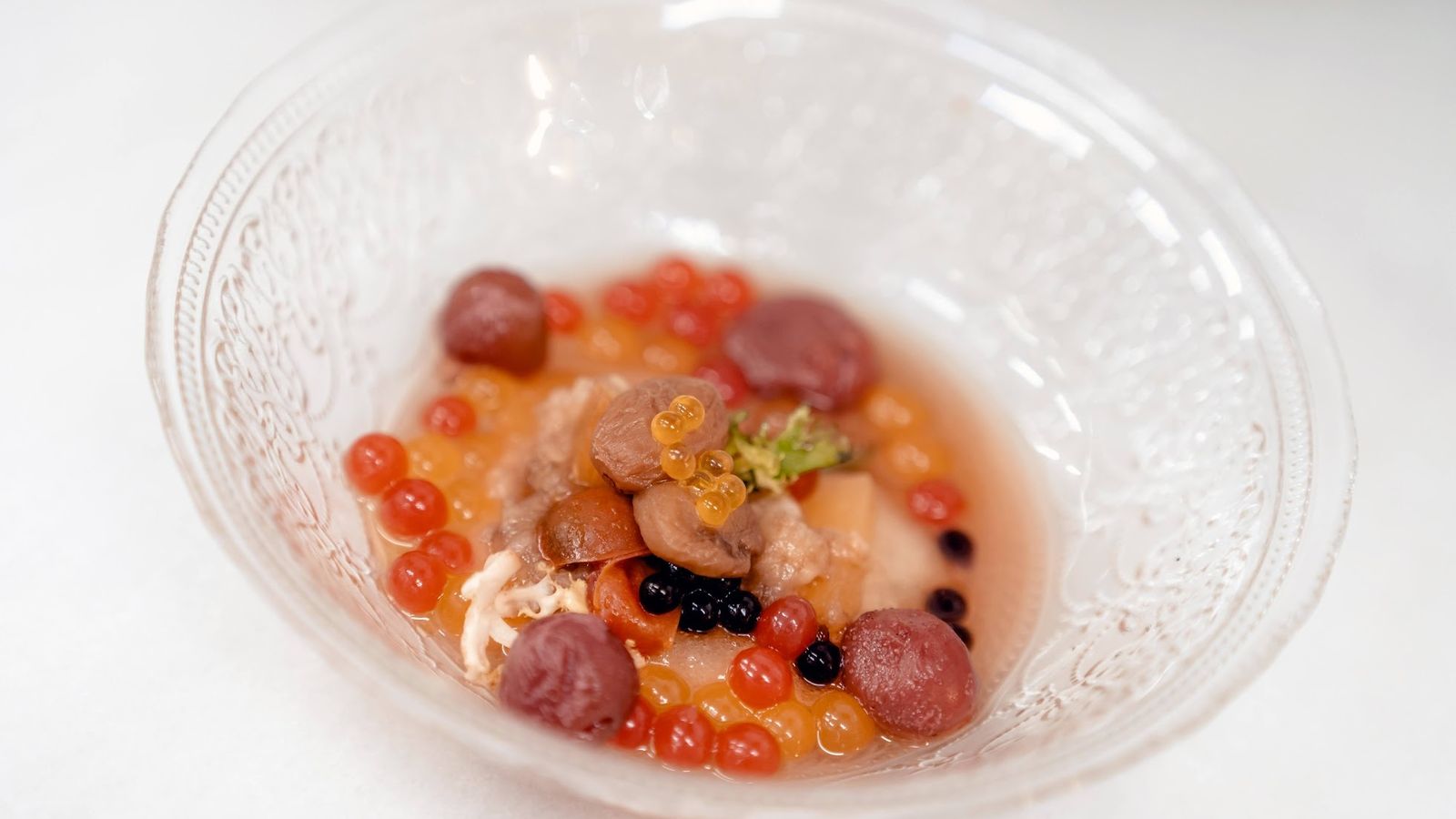 Uno de los pases de su menú degustación