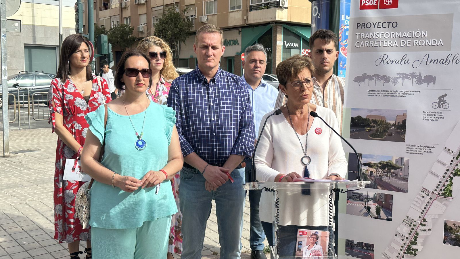 La candidata durante la presentación del proyecto de transformación