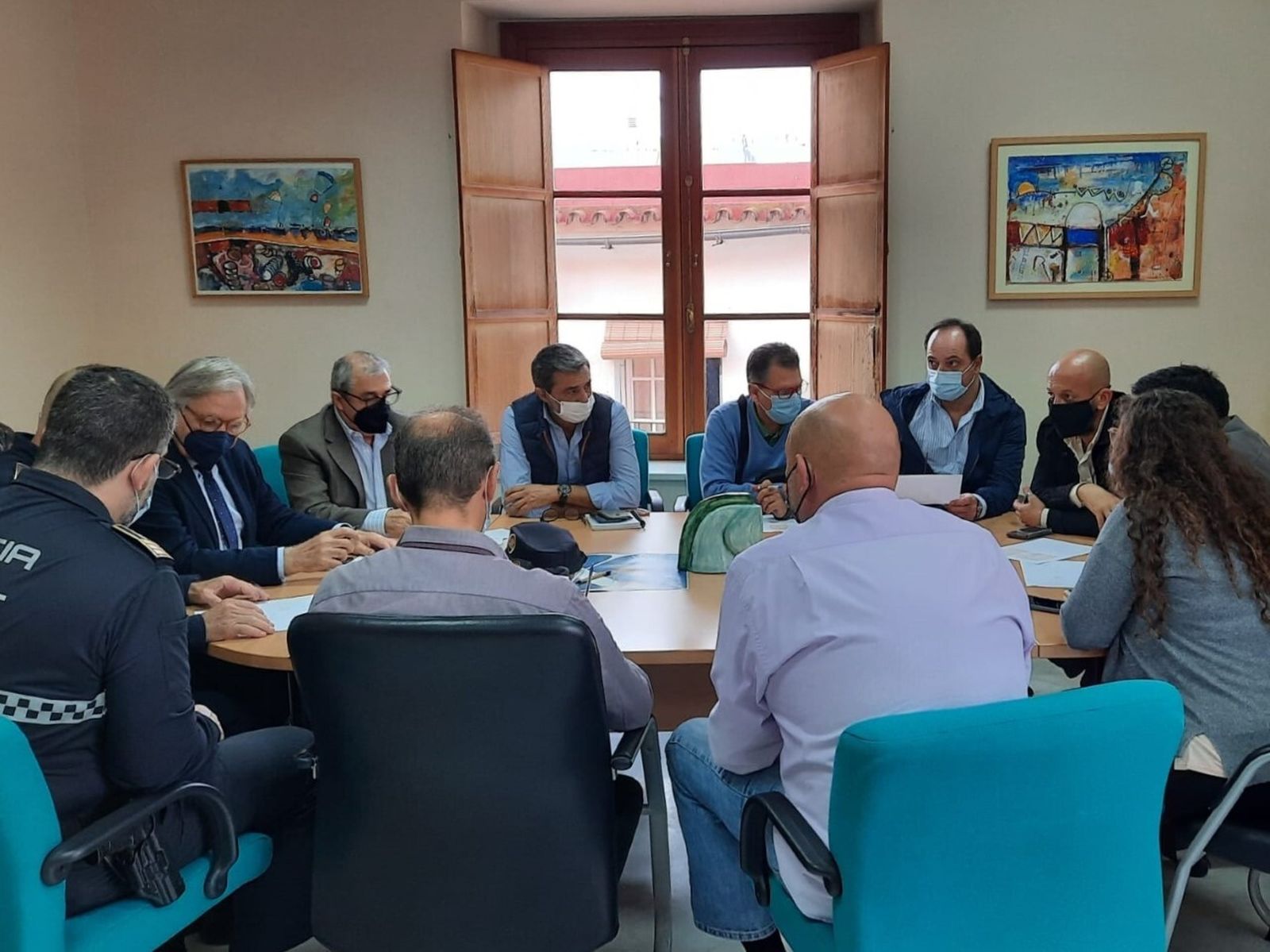 Reunión de seguridad del IV Festival Intramuros.