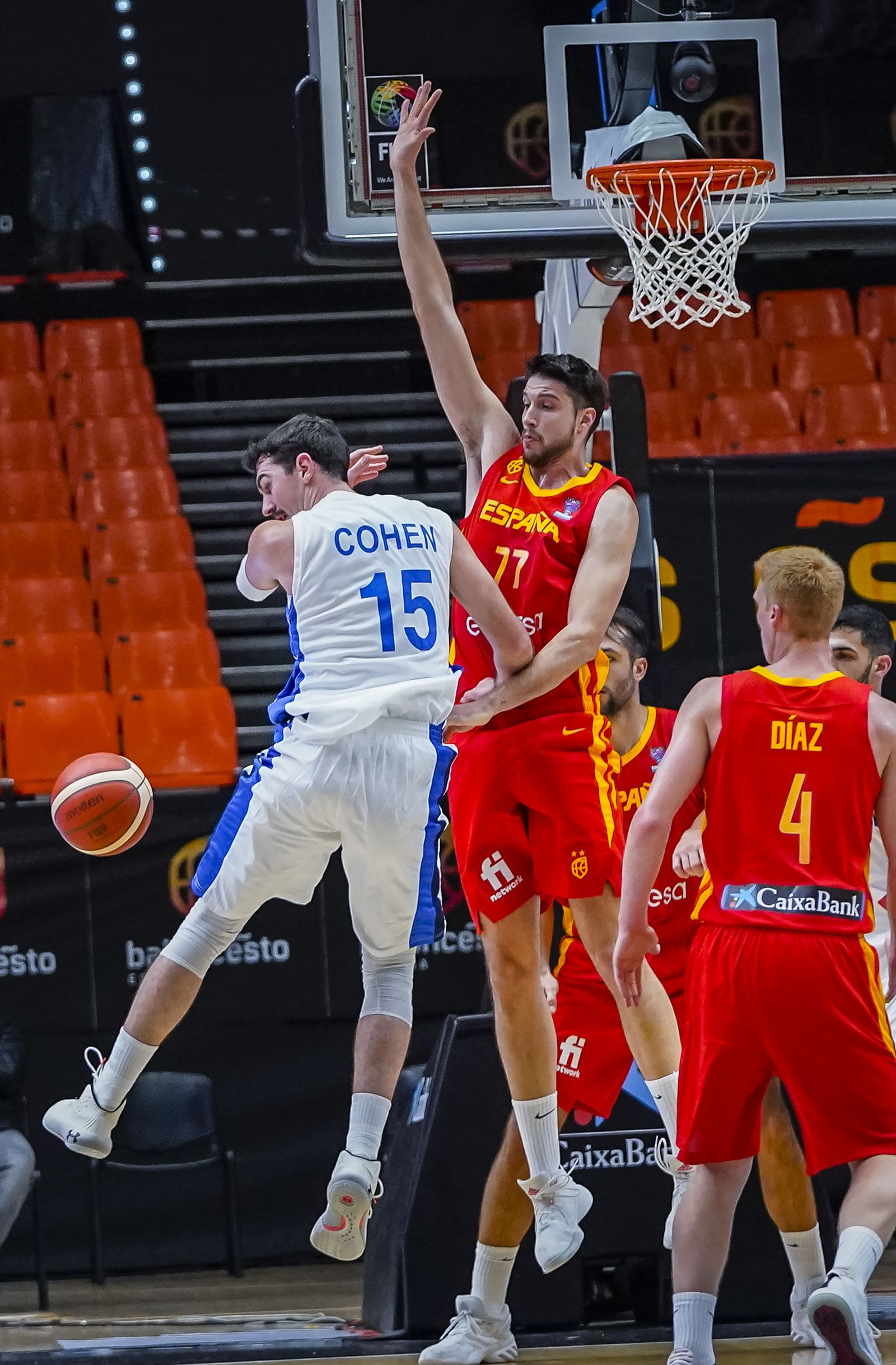 Las fotos de los jugadores del Unicaja en el Israel-España