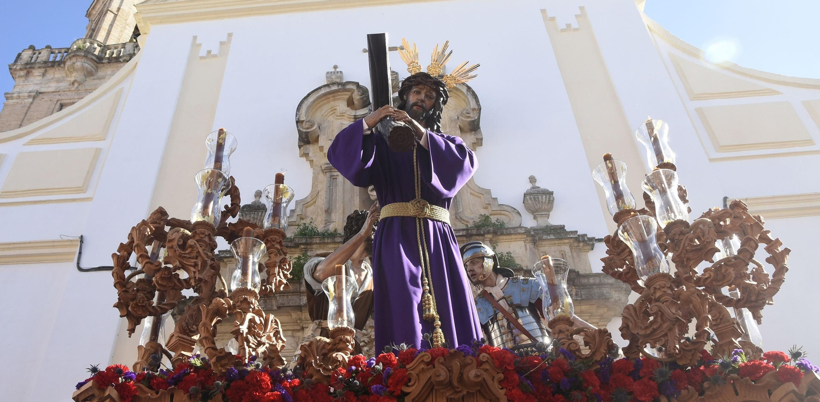 Nuestro Padre Jesús del Buen Sucedo, durante una salida procesional en Semana Santa.