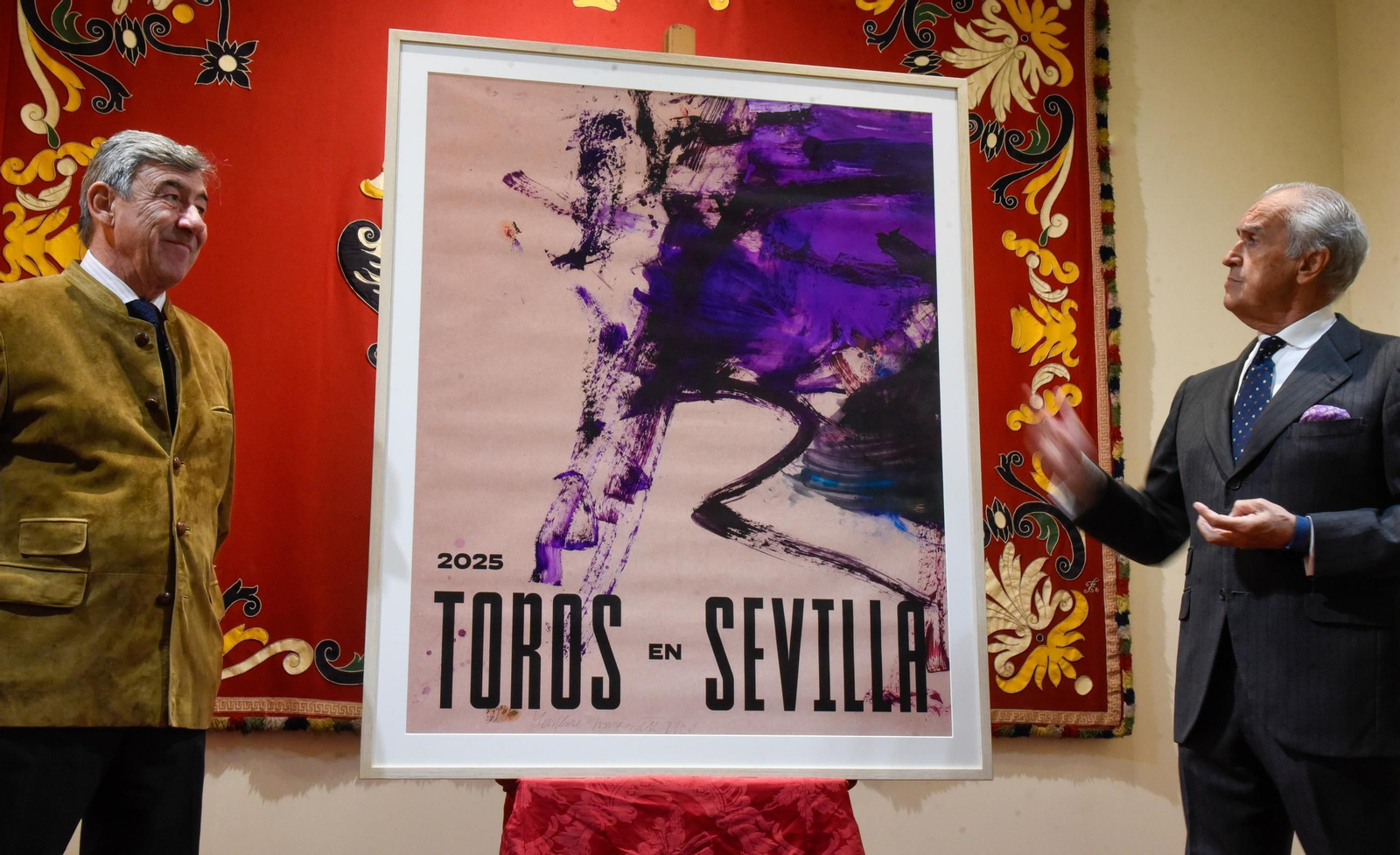 Presentación del cartel pictórico de la temporada taurina 2025, de la artista Martha Jungwirth