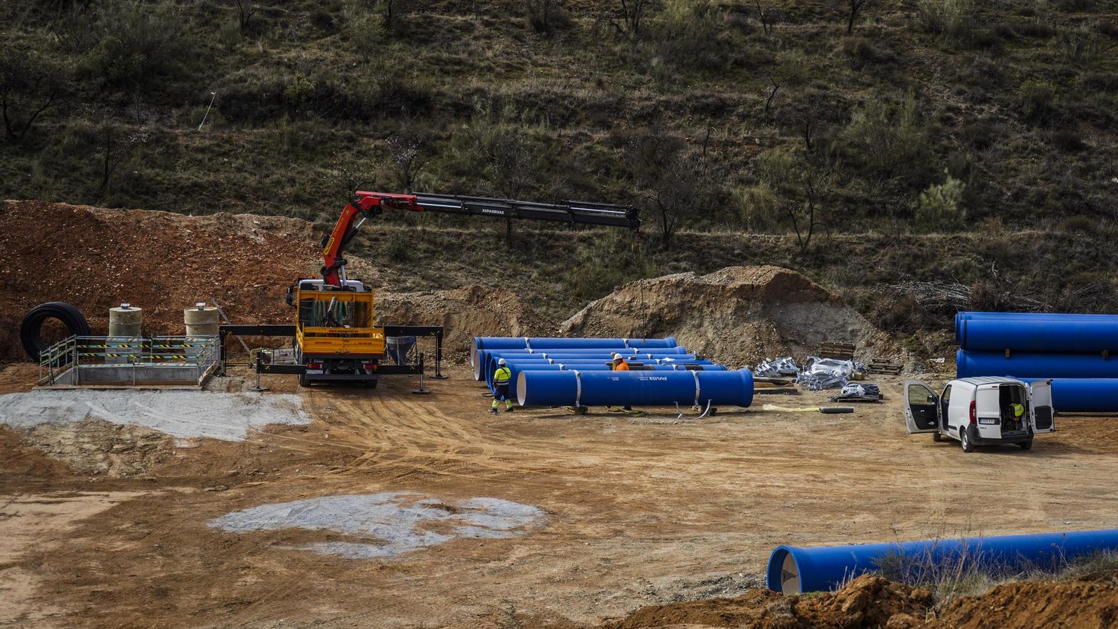 Zona donde se interviene para la instalación de la tubería desde la Ronda Sur.