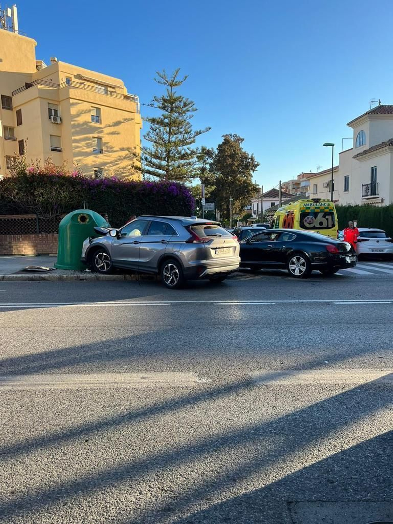 Los dos vehículos implicados en el siniestro.