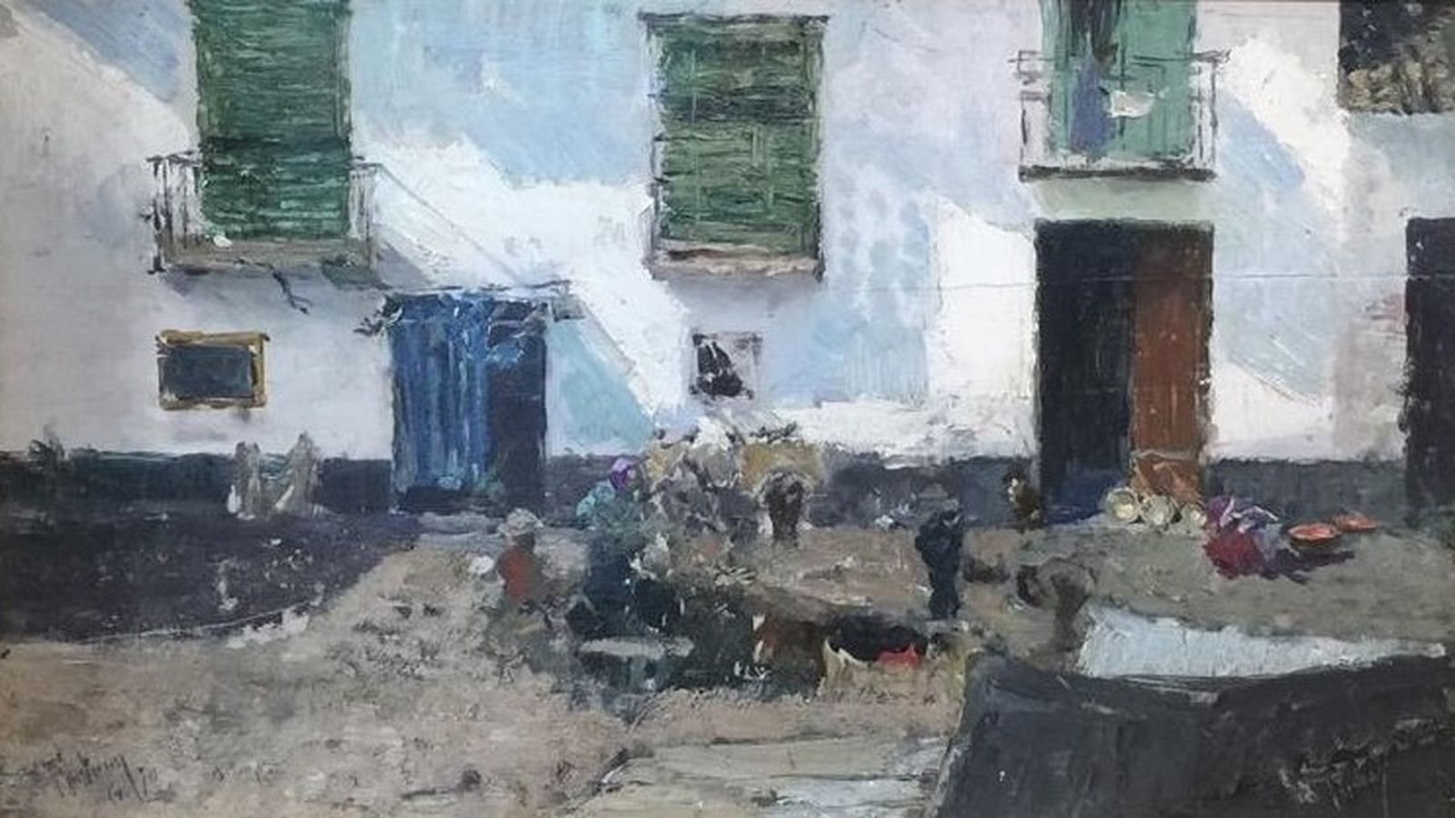 Plaza del Realejo Bajo en Granada, obra pintada por Fortuny.