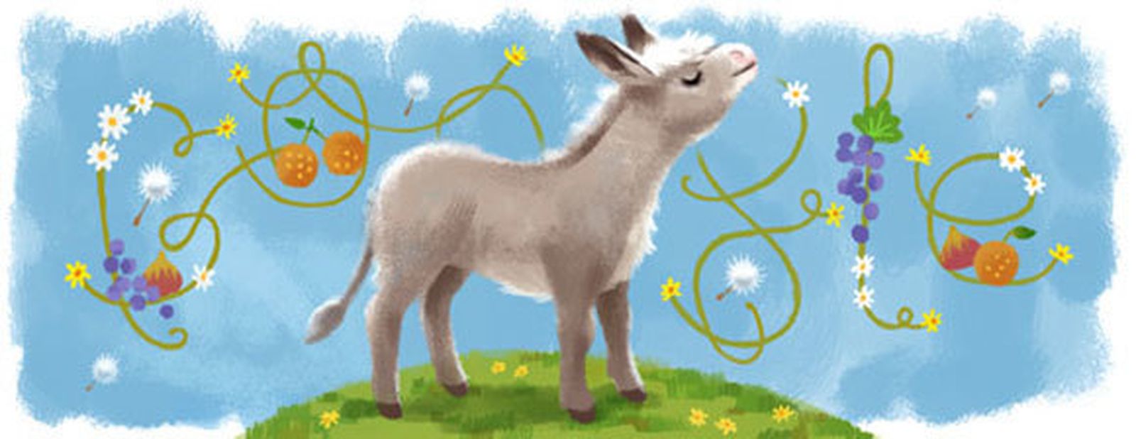 El 'doodle' de Google celebra los 100 años de 'Platero y yo'
