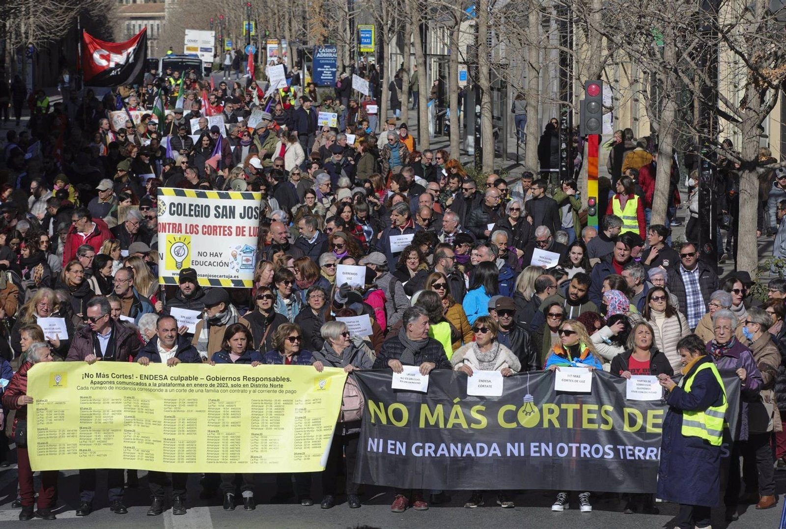 Imagen de archivo de una manifestación contra los cortes de luz