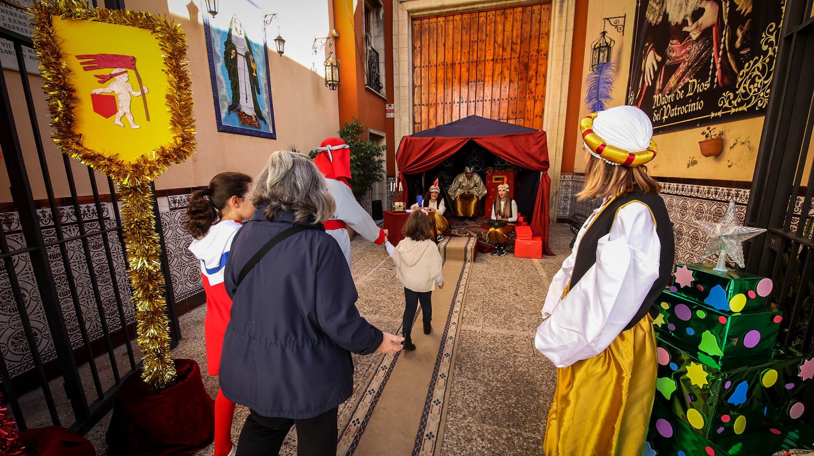 Belén viviente en la Plaza del Mercado de Jerez