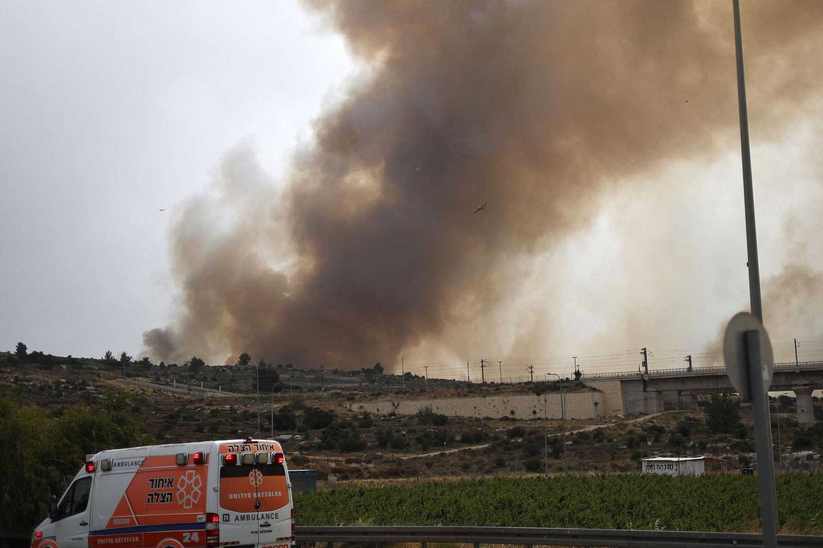 Las fotos de los incendios en las montañas de Jerusalén