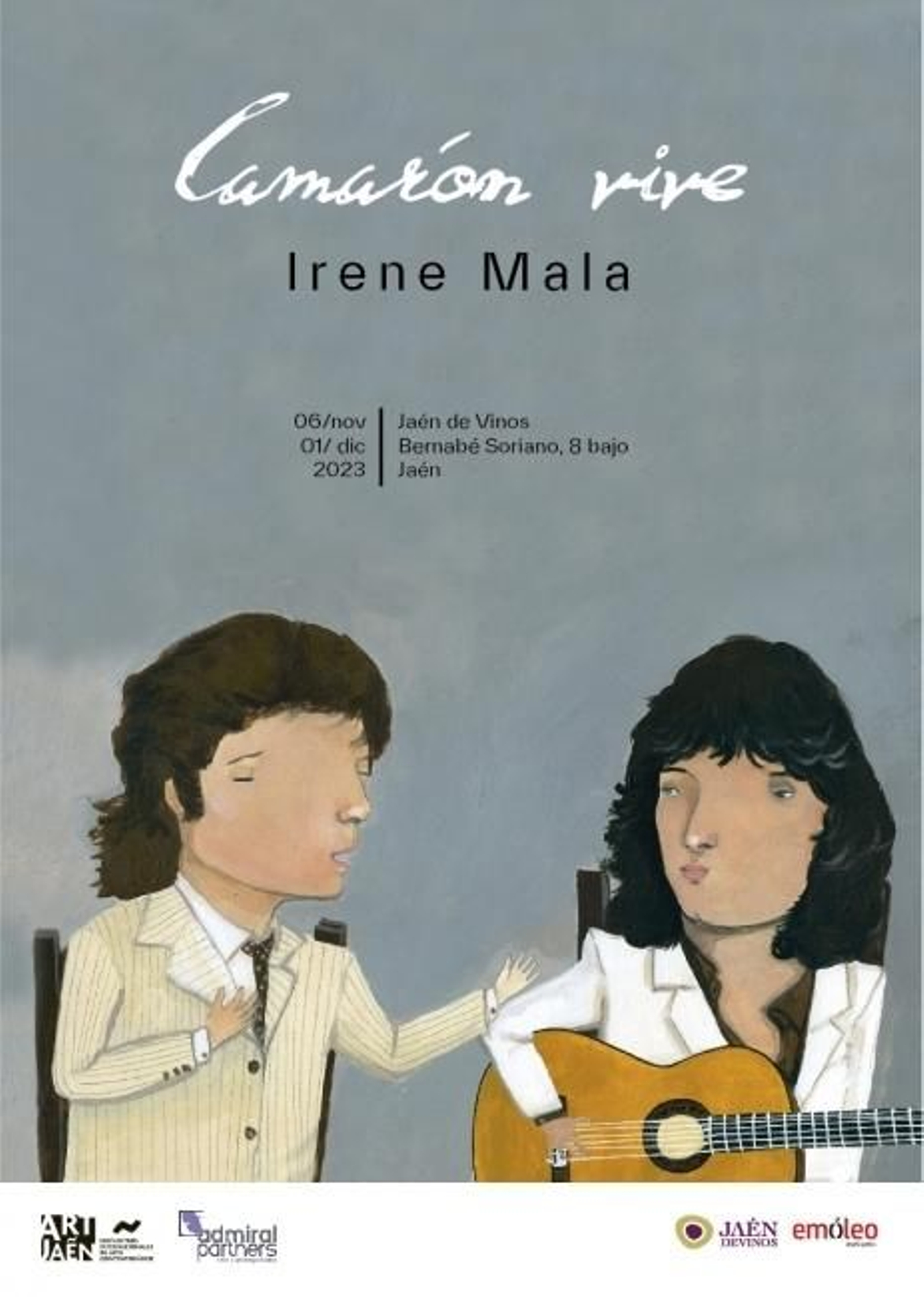 Cartel de la exposición de Irene Mala en Jaén de Vinos.