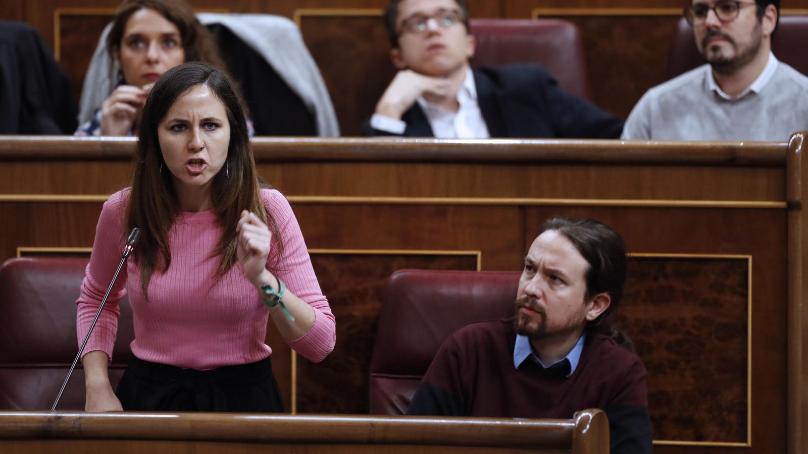Ione Belarra en su acalorada disputa en la mañana de ayer en el Congreso.